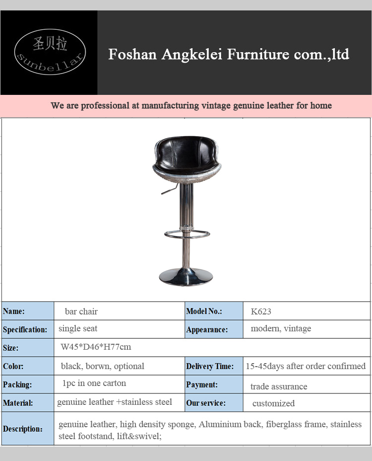 high chair for bar table stainless steel foot stand lift and swivel bar chair leather industrial style