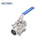Three piece type ball valve stainless steel