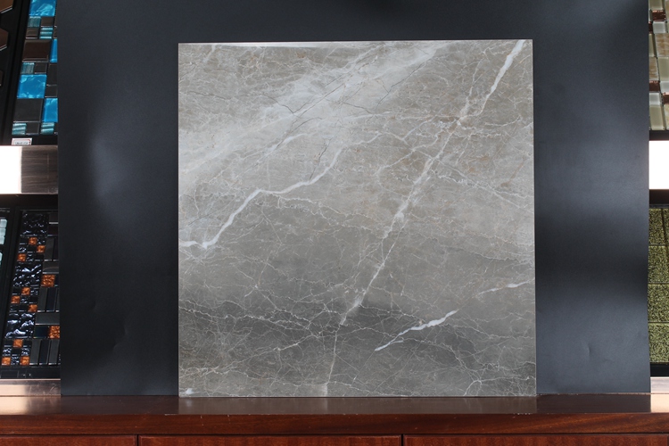 Cheap Gray Crack Marble Look Porcelain Floor Tile Large 800 800Mm Tiles Price In Malaysia