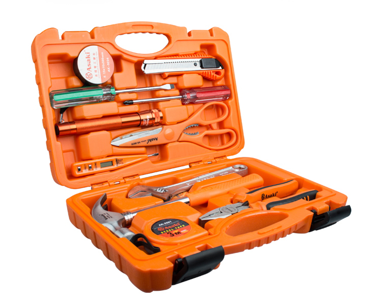 Asaki 12pcs Multifunction home use Kit Tool Household Tool set household service tool
