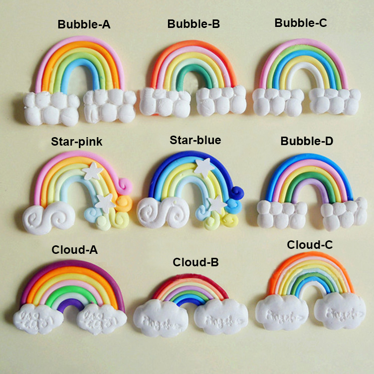 Free Shipping 45mm Kawaii Cloud Star Rainbow Cute Scrapbook Phone Case Embellishment Pieces