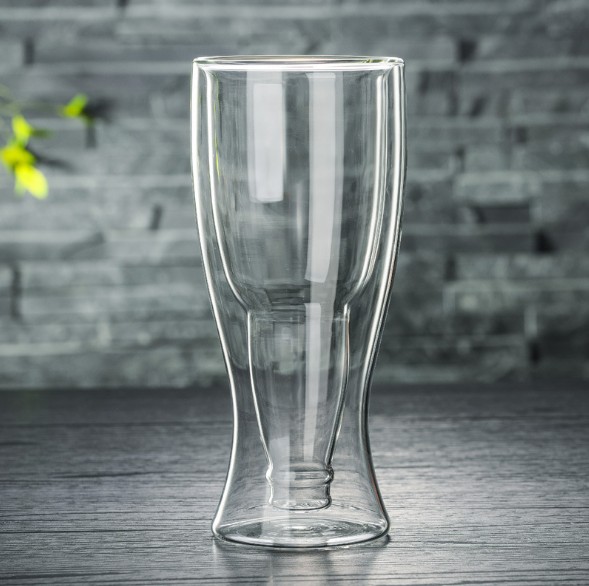 Double Wall Beverage and Coffee Glass Insulated Drinking Glass OEM Shape And Logo