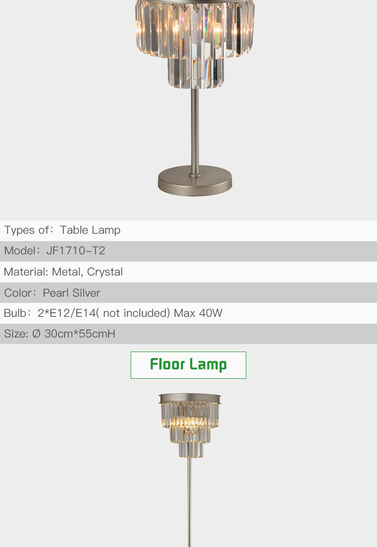 Home decorative pearl silver crystal modern lighting chandelier