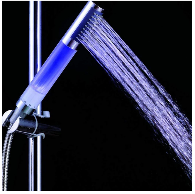 High Pressure Spa Shower Head Bathroom LED 3 Colors changing hand Shower Head Multi color light up shower