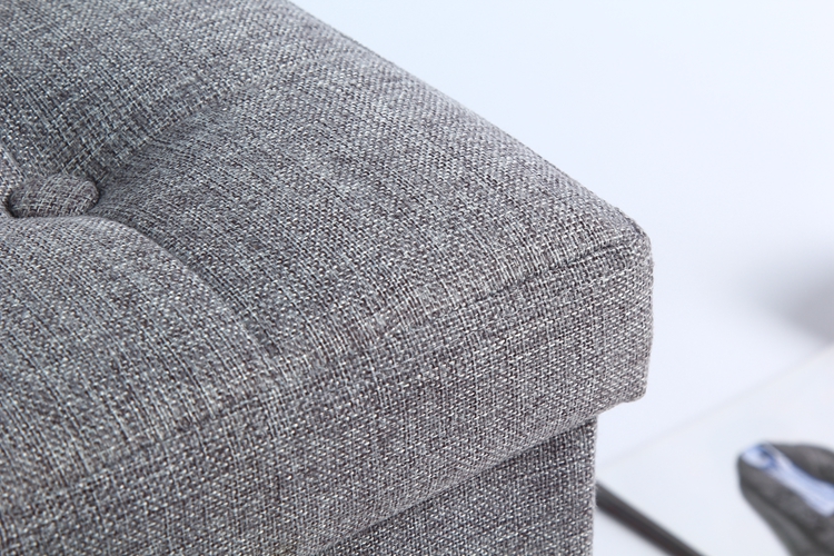 2019 Professional popular  foldable square stool ottoman with storage fabric linen style