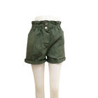 Summer Hot Design Elastic Waist Women Gabardine Short Stretched Waist Effect Beautiful Type Shorts for Girls