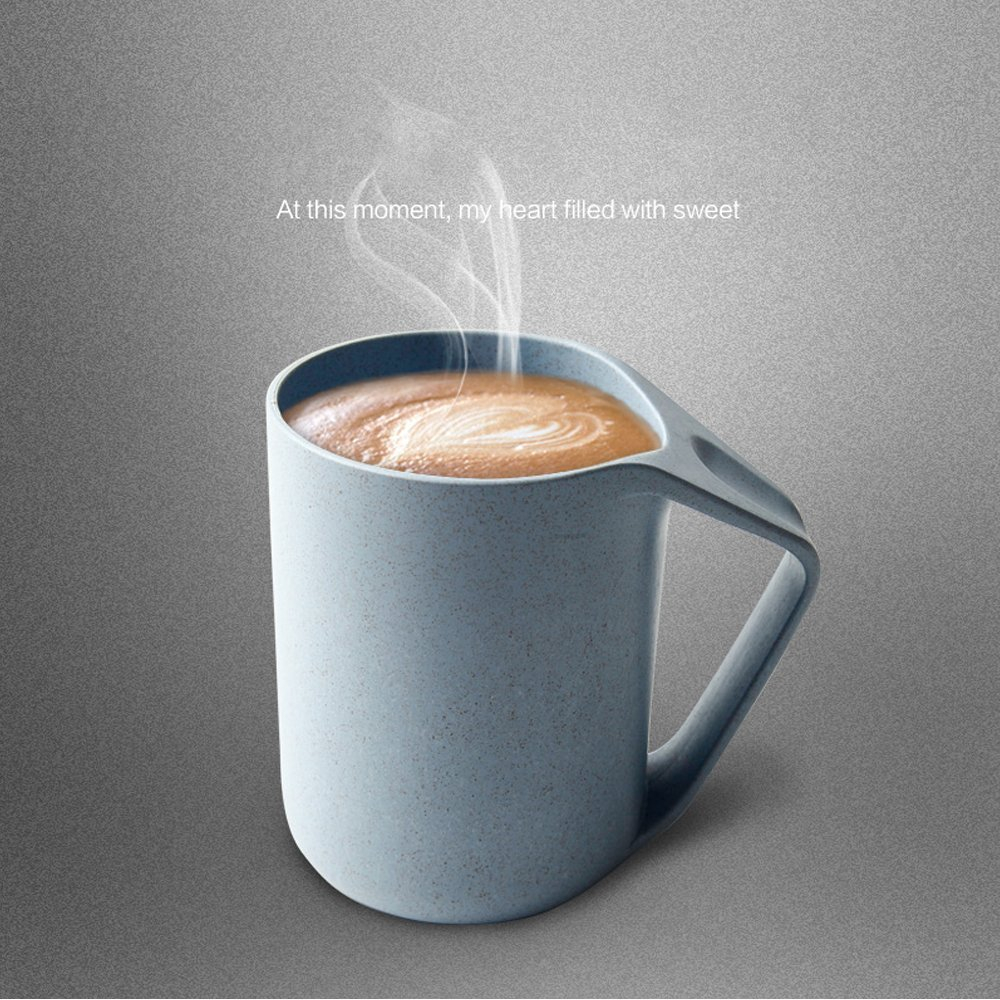 High quality Natural plant fibers mugs coffee mugs for sale wheat straw cup