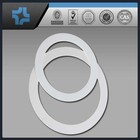 round flat face ptfe gasket flat face gasket teflon f4 spacer