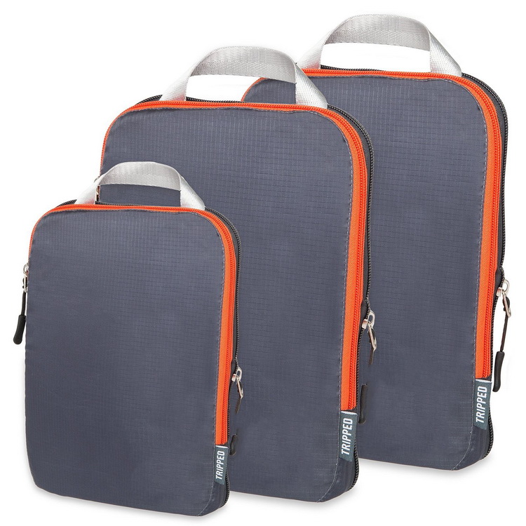 Cubes d'emballage de compression Mesh Travel Bagages Organisateurs d'emballage Sacs zippés