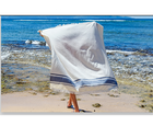 Peshtemal Throw Fouta Blanket, XXL Turkish Cotton Beach Hammam Towel