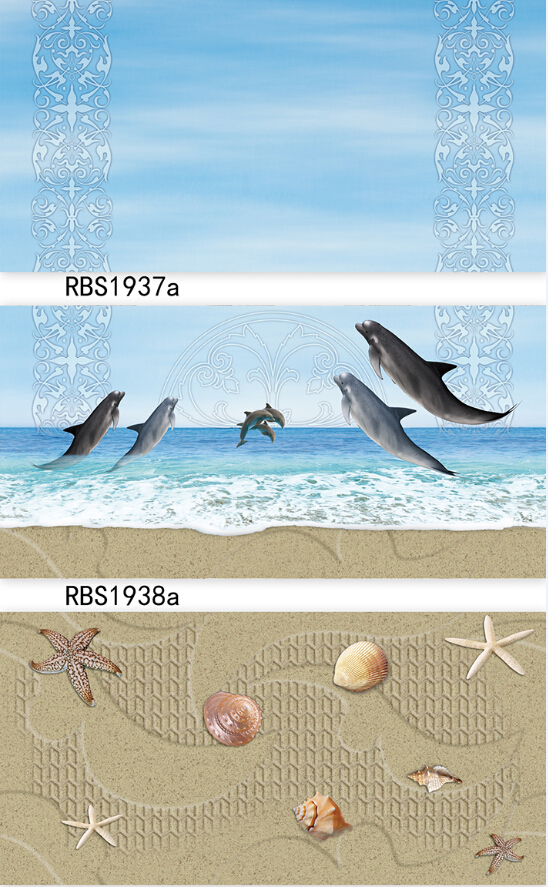 5D Inkjet Sea Beach Design Ceramic Tile for Decorative
