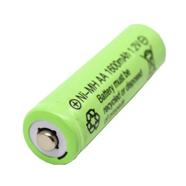 1.2V AA 1600 mAh NI-MH Rechargeable Battery High Capacity deep cycle