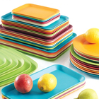 Food Grade Hot Selling Bamboo Fiber Fruit Plastic Serving Tray