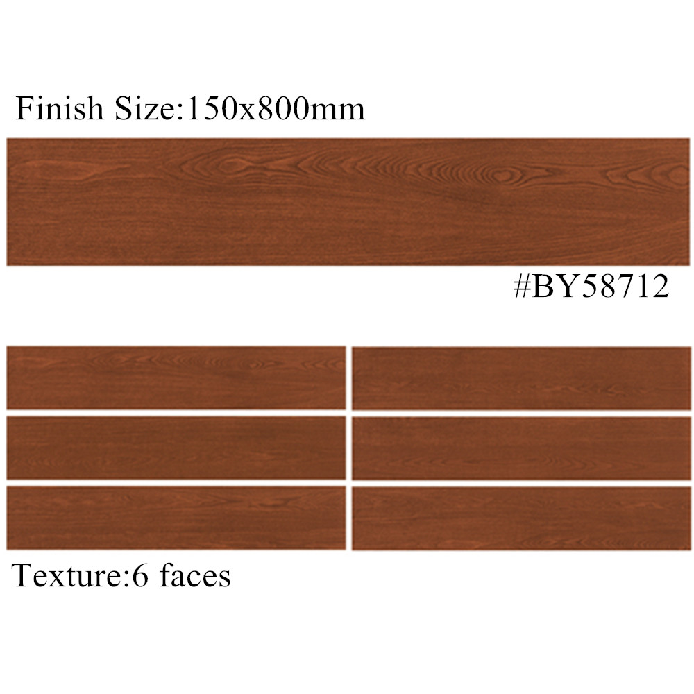 Hot sale China matt non-slip burma teak wood tiles 150x800mm/6"x32"