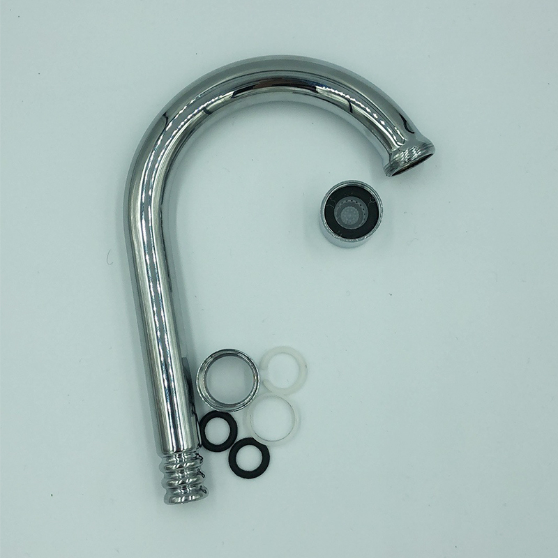 stainless steel Chromium-plated stainless steel pipe double kitchen faucet spout