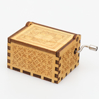 Hand crank wooden music box factory wholesale