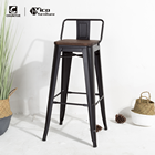 Black metal first used funny restaurant hight bar stools