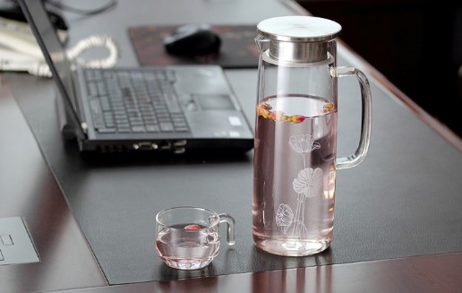 Coffee tea and espresso supplies glass tea pot borosilicate glass jug with lid