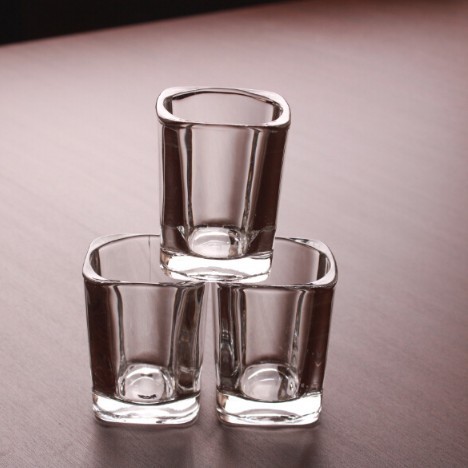 K-6050 Custom Logo Promotional Square Shot Glass With Printing For Souvenir Gift Mini Square Shot Glass
