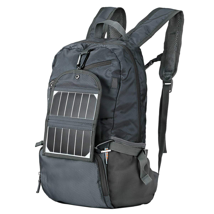 Hommes personnalisés randonnée sac à dos camping sac étanche solaire sac à dos pliable panneau solaire charing sac à dos