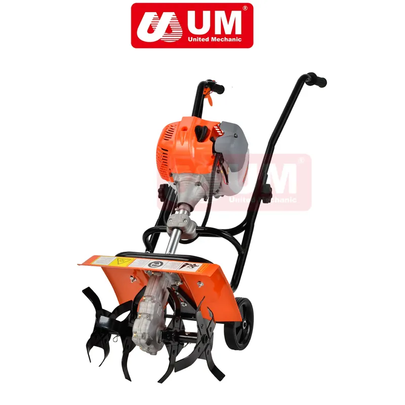 agricultural Two wheel 52cc 2 stroke hand push gasoline paddy mini power weeder