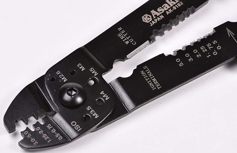 ASAKI AK-9102  5 in 1 Wire Stripper Pliers Multi-use Cable Stripper Wire Cutter Crimping Tool  Manual Pliers Alloy Steel