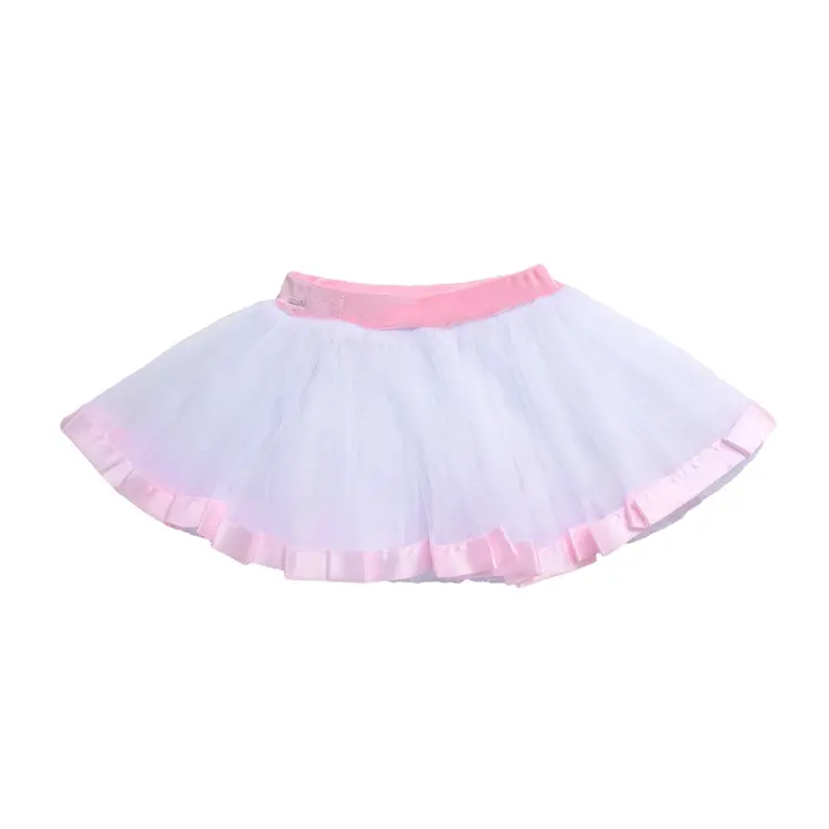 Professional Many Color Options Kids Girls Practice Wear Ballet Tutu Skirt with ribbon