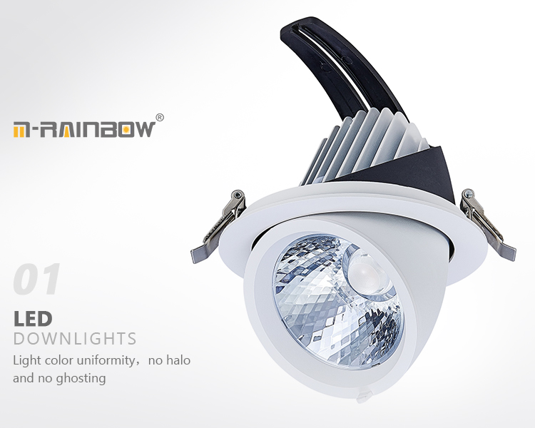 LED LIGHT 5 years warranty revolving adjustable 9w 15w Hair Mobile shop gimbal led downlights