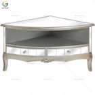 Corner TV Unit with Drawer & Open Shelf Elegant Mirrored Home Furniture