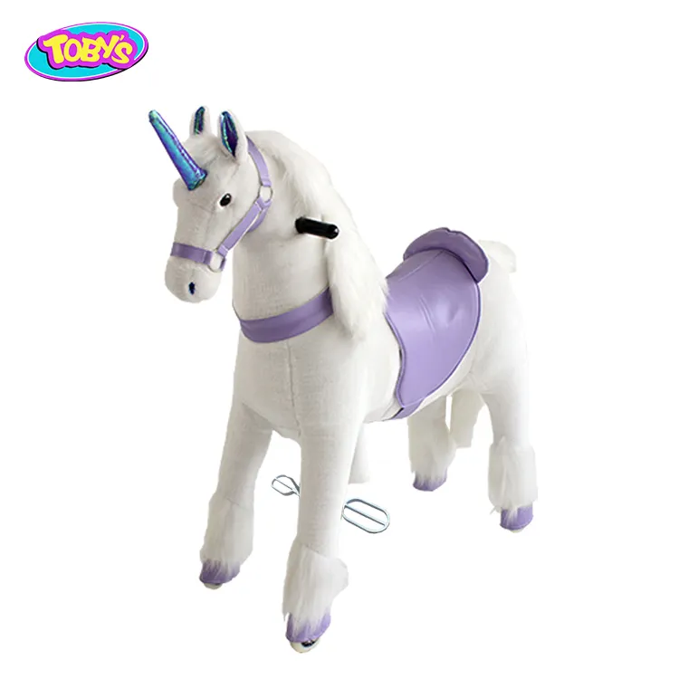 riding horse toy on wheels for kid and adult walking unicorn toy