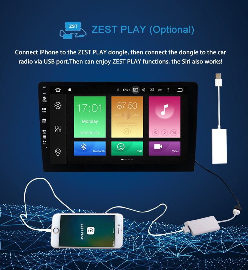 Android 10.0 4 Core Car Radio for Peugeot 307 3008/5008 PG Partner 2010-2016 7 inches With DVD