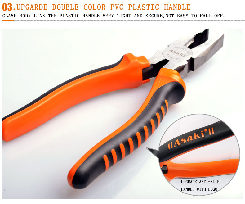 Asaki professional grade ready stock hand tools combination pliers
