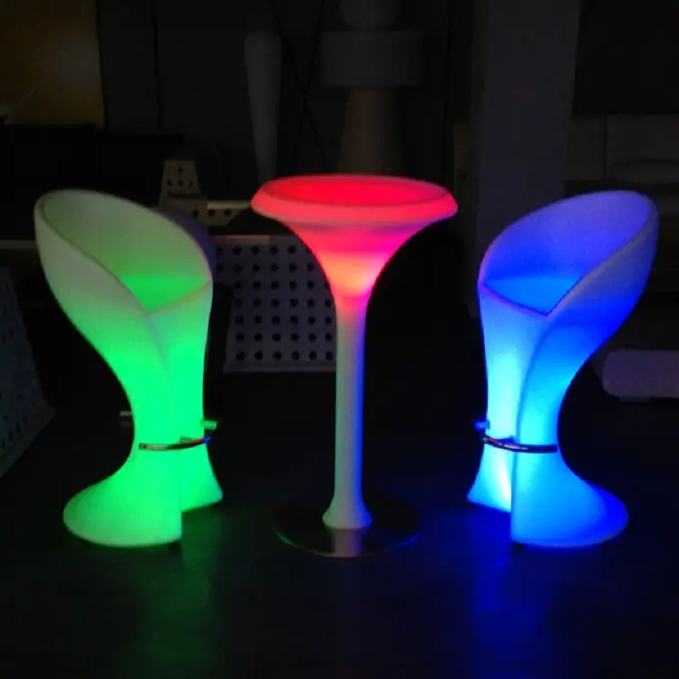 CE&ROHS Color Changing Light up Garden LED Bar Chair