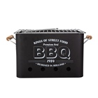 Outdoor BBQ grill metal galvanized FDA compact charcoal barbecue grill