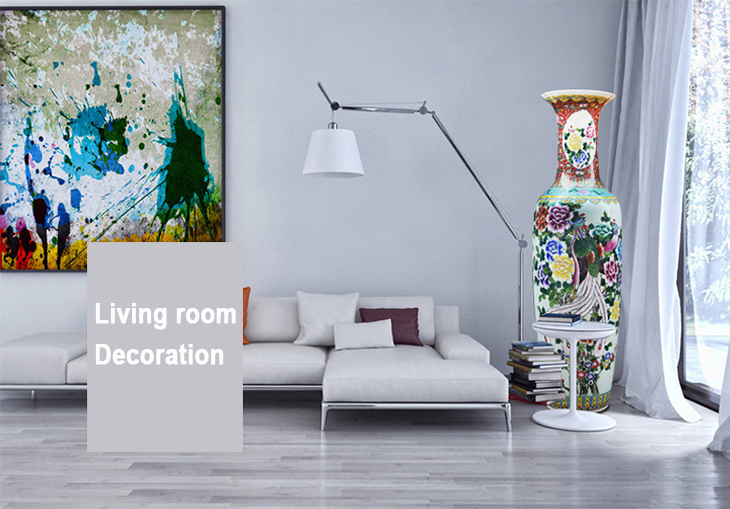 New office decoration luxury floor flower ceramic vases