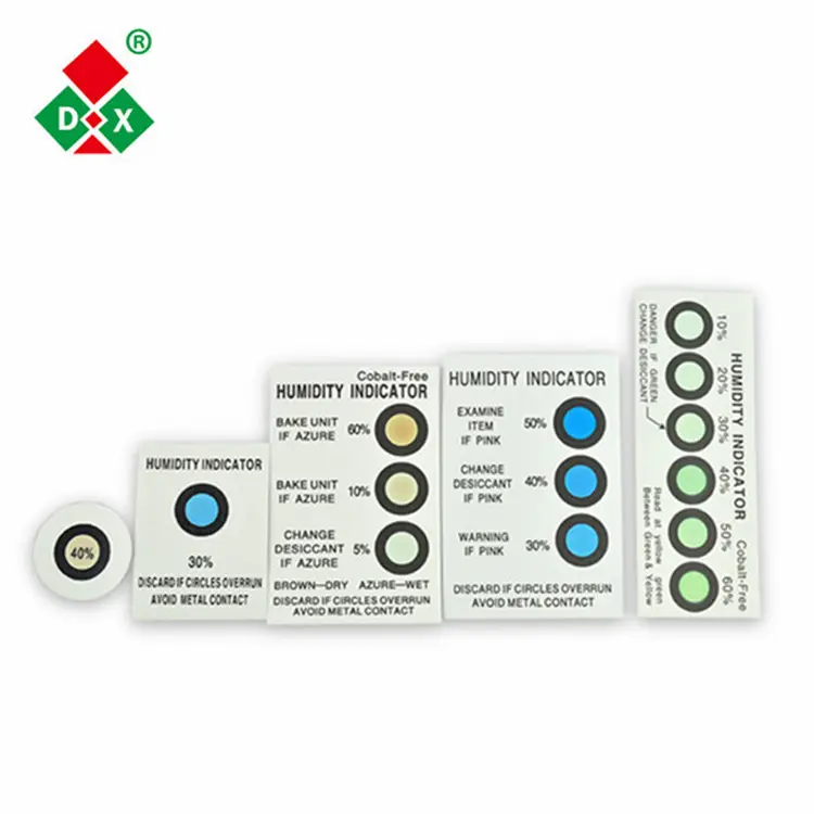 Humidity indicator cards Moisture Sensitive Spots from 1 to 6 ( HIC Cobalt free )