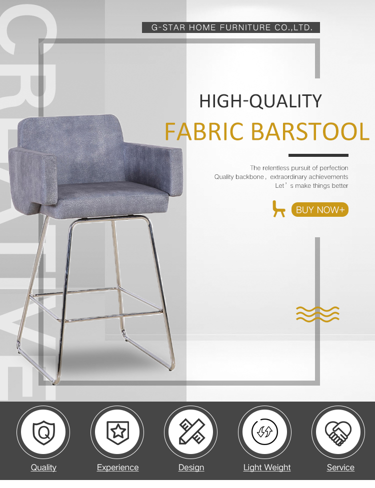 E-commerce commercial luxury bar furniture quality velvet cover stainless steel bar chair