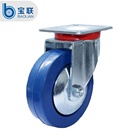 14-year Factory Manufacture 125mm 5inch swivel Blue TPR rubber wheel plate trolley caster