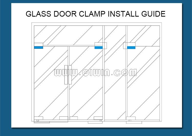 Stainless Steel Pivot Hinge Glass Door Patch Fittings Upper Glass Door Clamps For Glass Partition