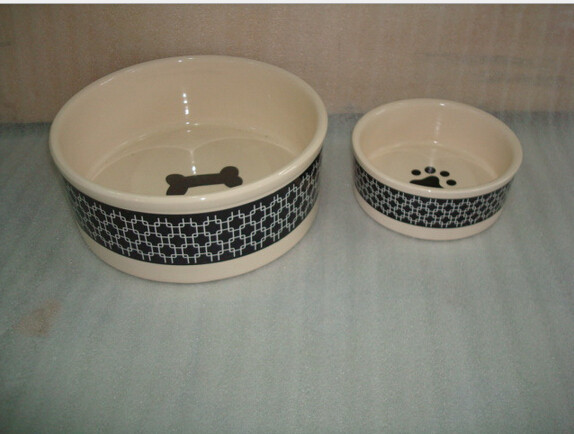 Haonai manufactured pet stoneware crock dog dish dog bowl