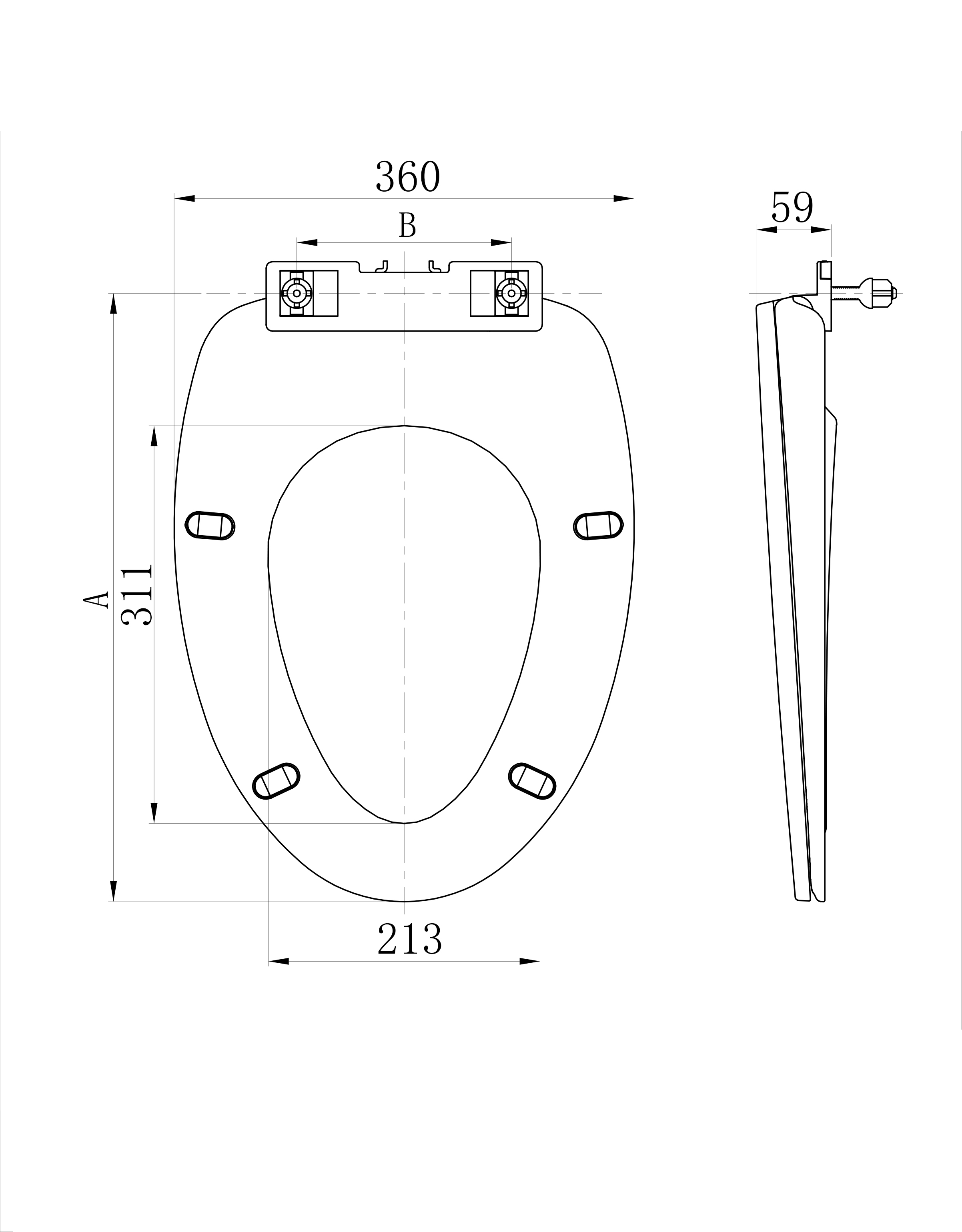 Eco friendly Ceramic toilet seat PP toilet seat cover