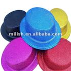 Plastic Glitter Bowler hat/top PVC hat MH-1105