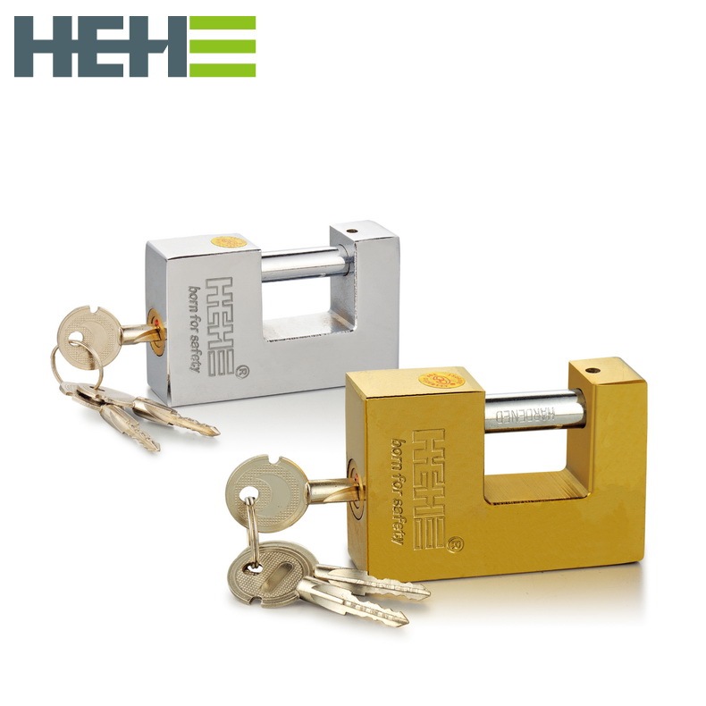 70mm 80mm 90mm 100mm Heavy Duty Nickel Plated rectangular Cross Key Iron Padlock