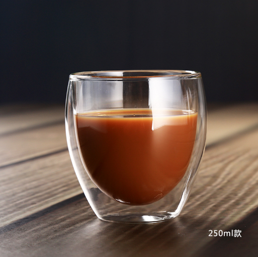 Coffee or Tea Glass Mug Drinking Glass Double Walled Thermo Insulated Cup, Latte Cappuccino Espresso Glassware