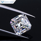 Wholesale Cheap Synthetic White 1Carat Asscher Cut Moissanite loose stones