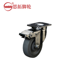4 inch gray 65ATPR mute casters universal brake casters