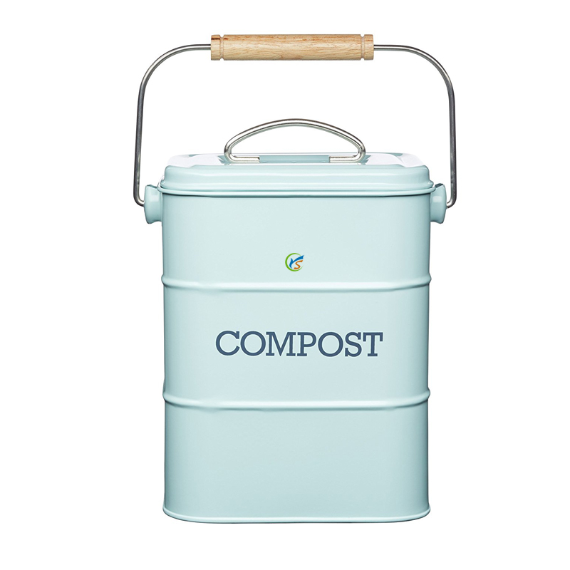 Living Nostalgia Vintage Blue Compost Bin