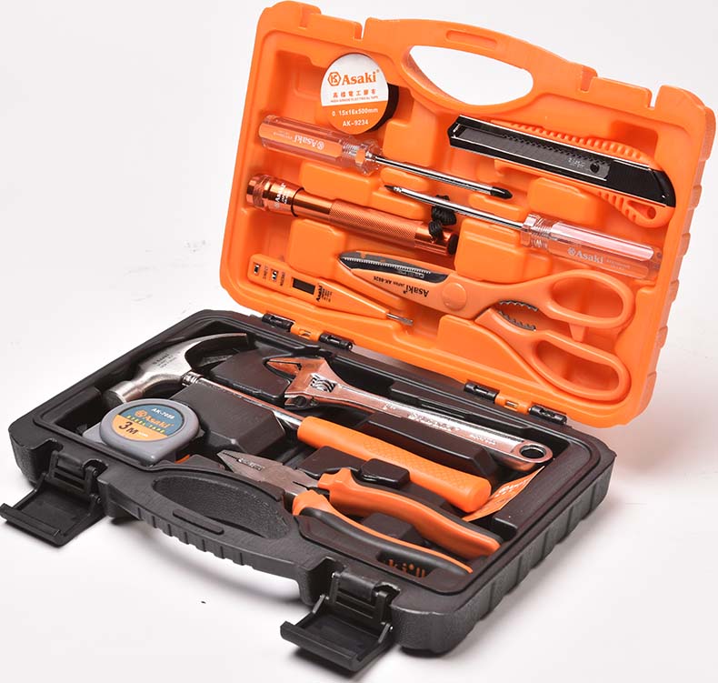 12pcs Household Full Range of Professional Hand Tool Set For Working AK-9782