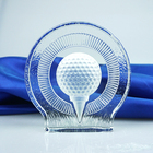 Promotional 3d laser crystal ball Golf Award for sport Gift