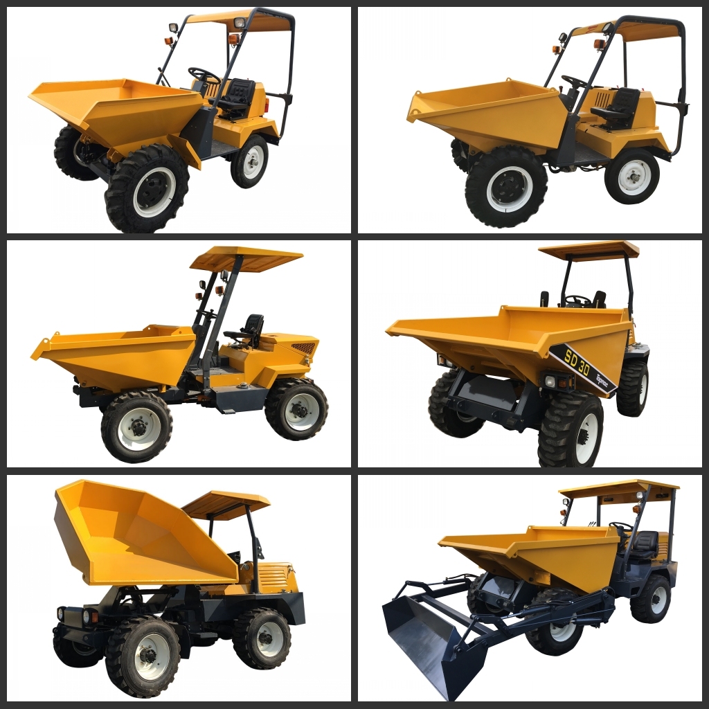 Topmac Factory supply low price 4x2 wheel drive site dumper